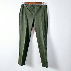 J Jill Premium Bi-Stretch Ankle Pants, Olive, Size 2P